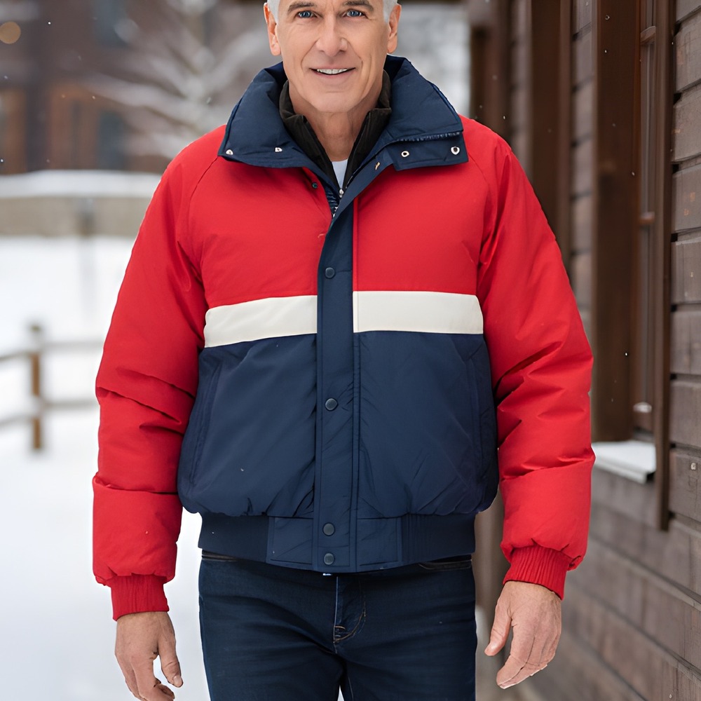 Gerry Colorado Classics‎ Vintage Puffer Jacket Mens Red Blue White    Bomber Ski